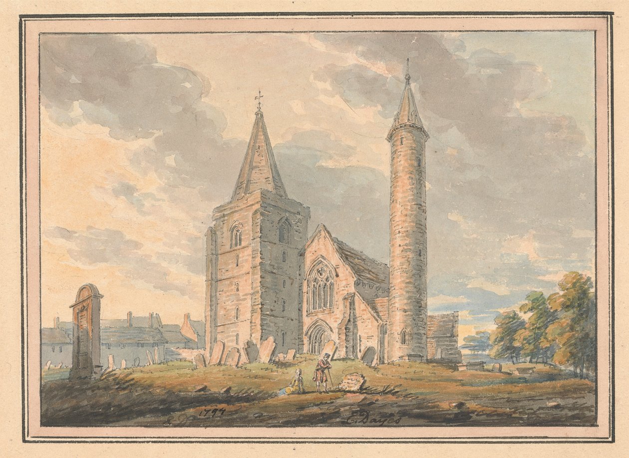 Cathédrale de Brechin et Tour Ronde, Forfarshire, Écosse - Edward Dayes
