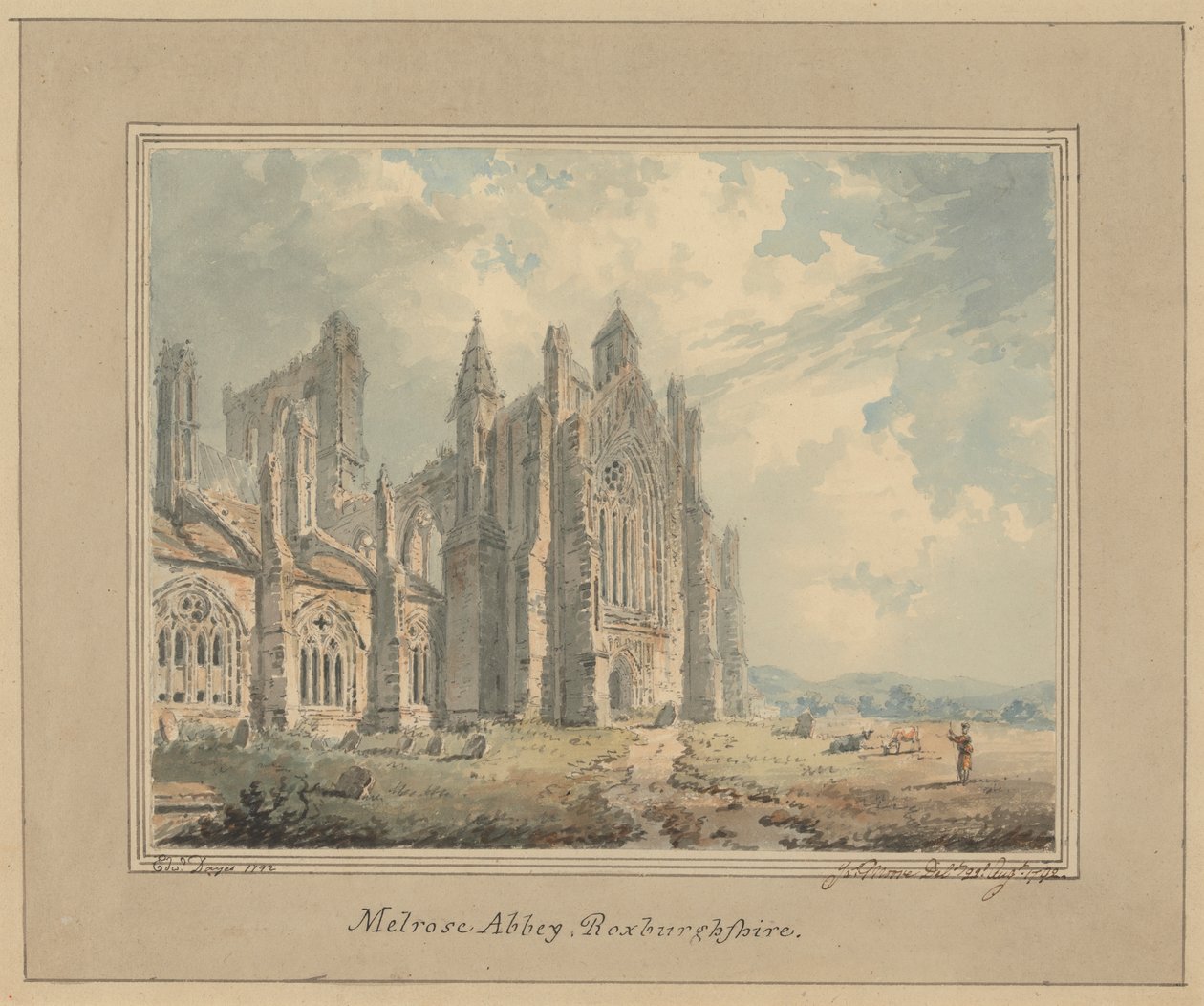 Abbaye de Melrose, Roxburghshire - Edward Dayes