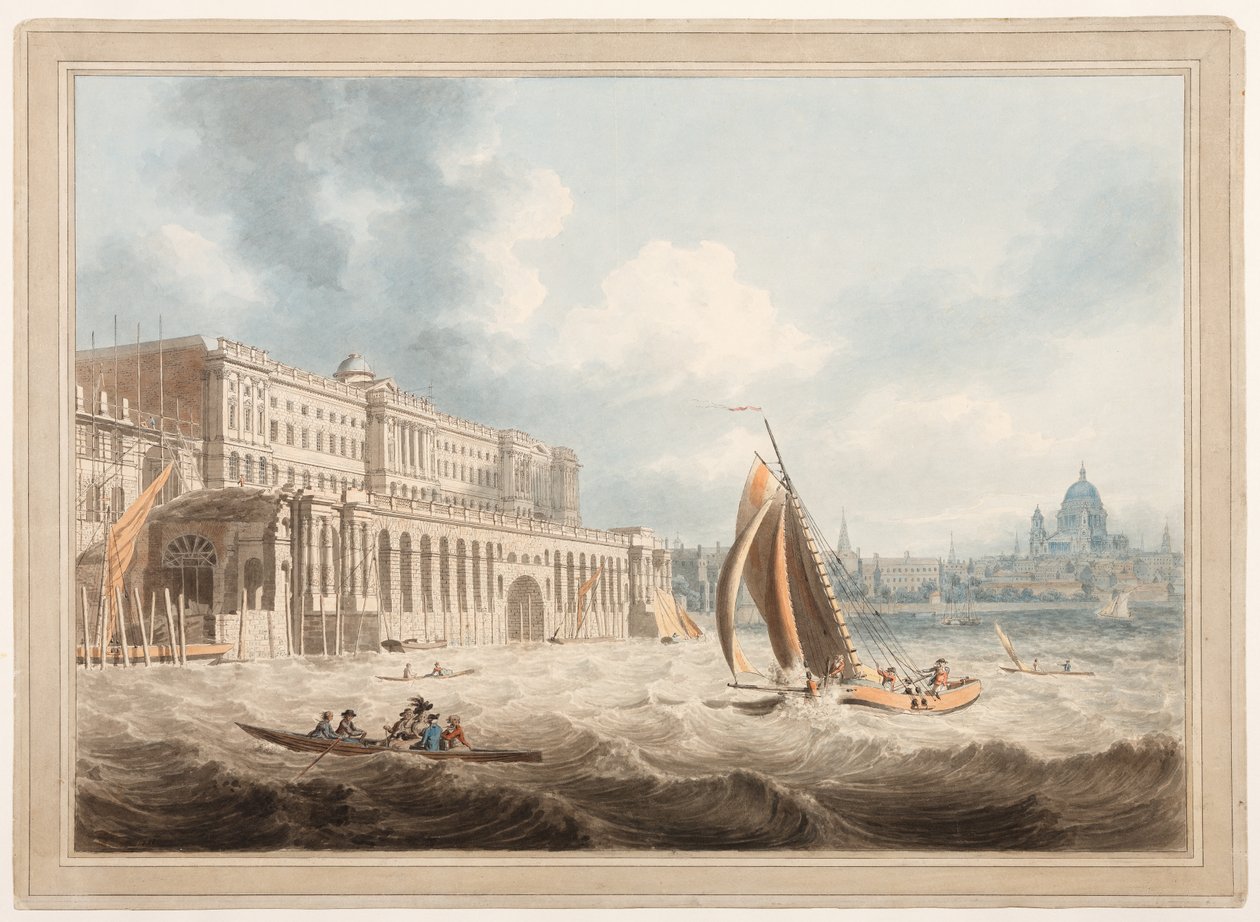 Somerset House depuis la Tamise - Edward Dayes
