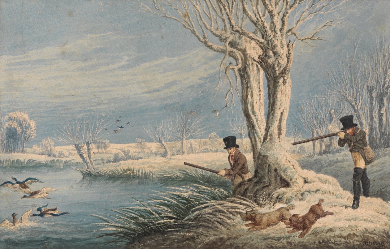 Chasse aux canards sauvages - Edward Duncan