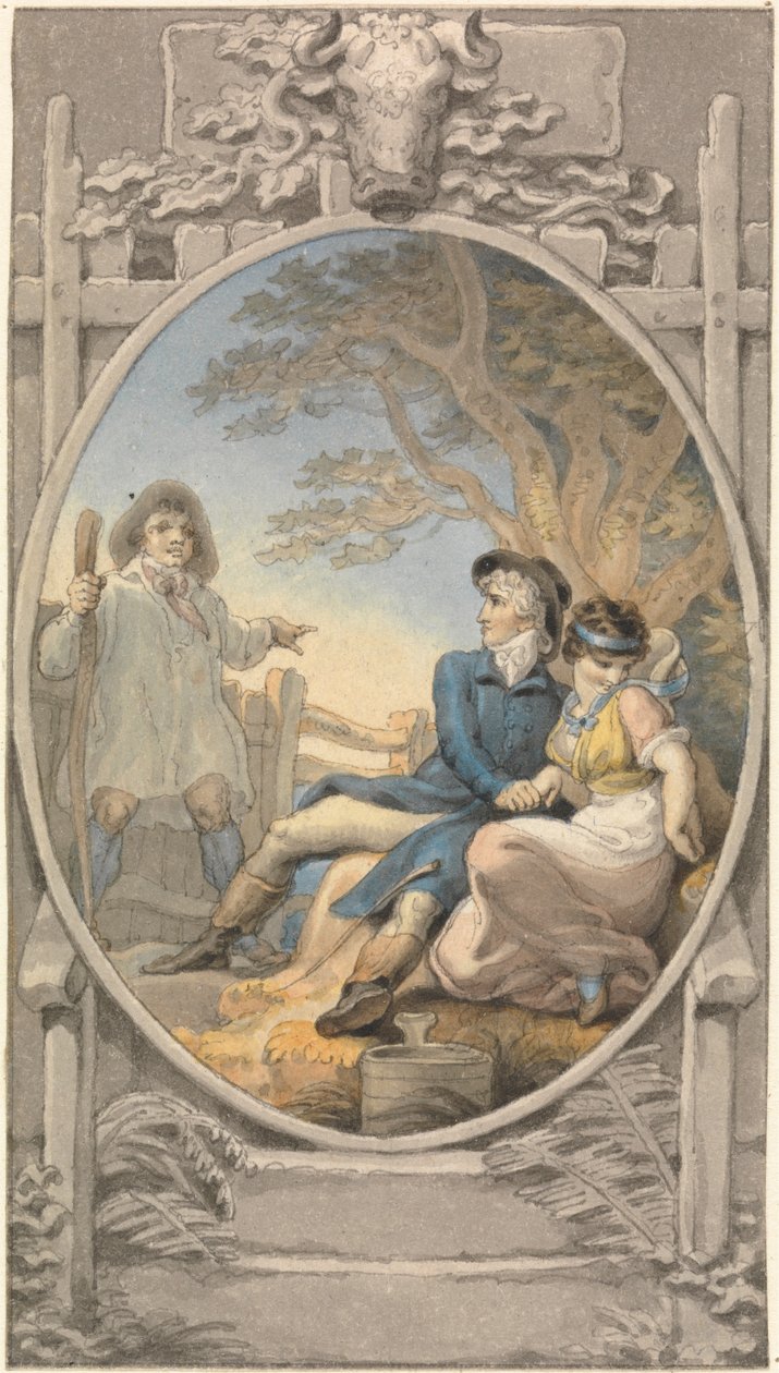 Conception en couleur pour un ex-libris - Edward Francis Burney