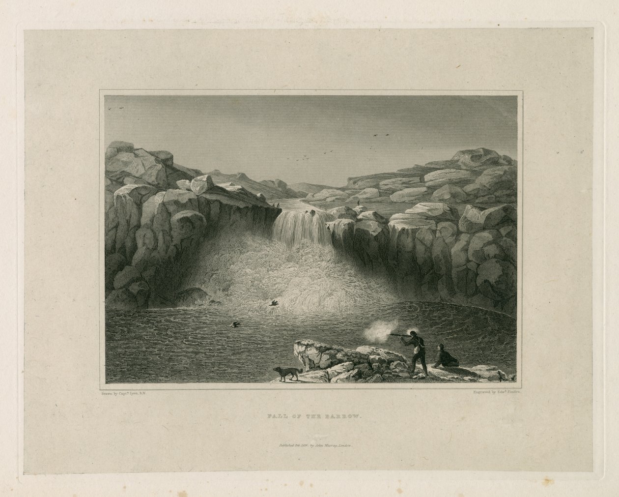 Chute du Barrow - Edward Francis Finden