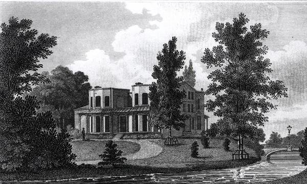 Villa de Lord Nelson à Merton, publiée en 1806 - Edward Gyfford