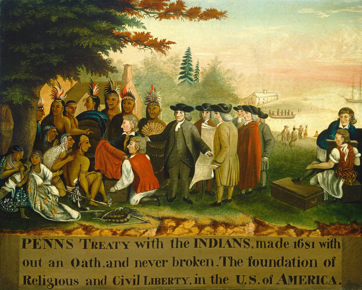 Le traité de Penn avec les Indiens, vers 1840-1844 - Edward Hicks