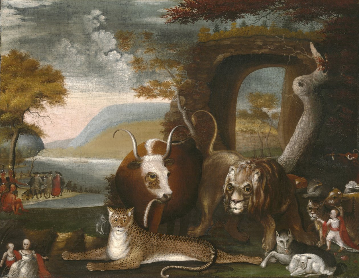 Le royaume paisible et le traité de Penn, 1845 - Edward Hicks