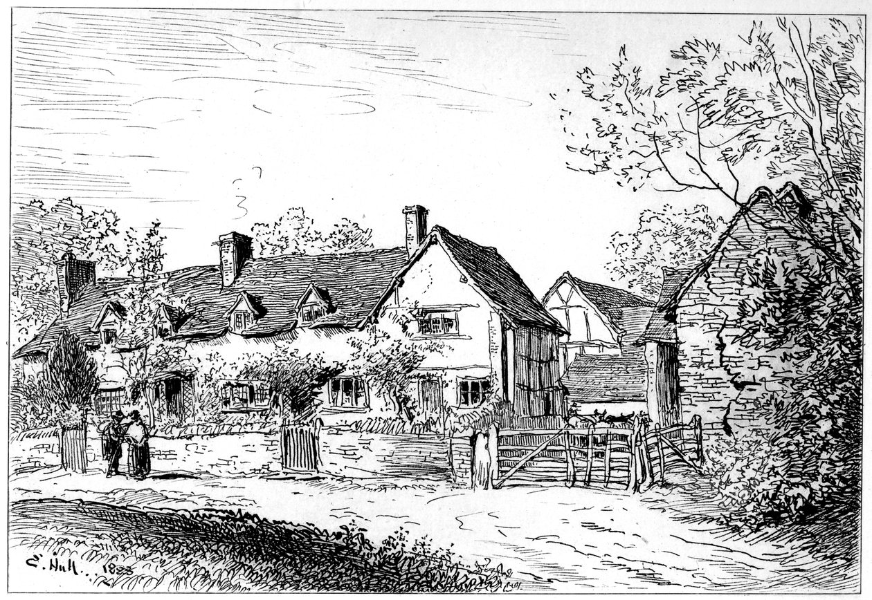 Cottage de Mary Arden à Wilmcote, Warwickshire, 1885 - Edward Hull