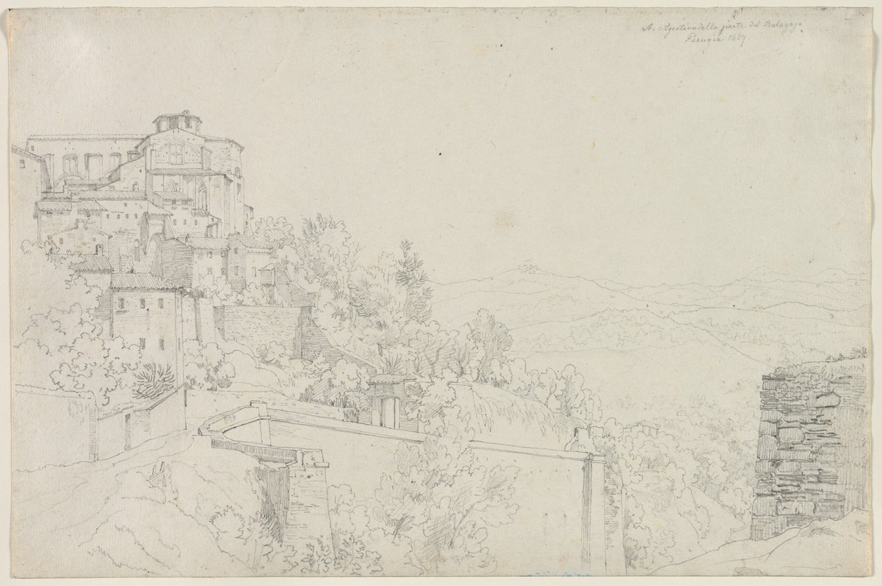 Saint Agostino de Bulagajo, Pérouse, 1829 - Edward Jakob von Steinle