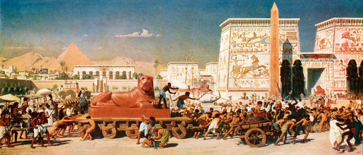 Israël en Égypte (lithographie couleur) - Edward John (after) Poynter