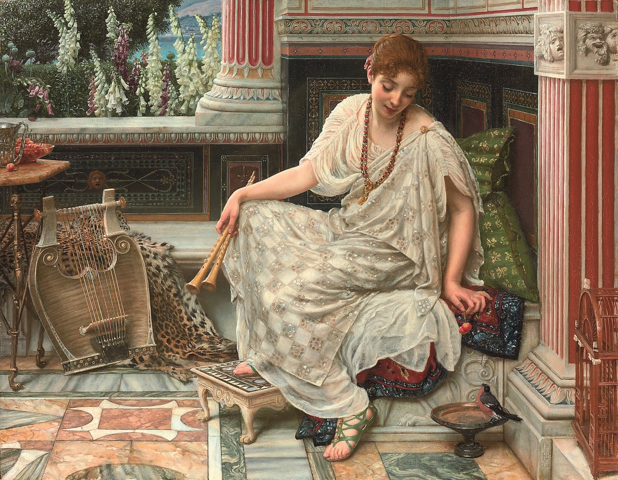 Chloé. Dulcis docta modos et citharae sciens (huile sur toile) - Edward John Poynter