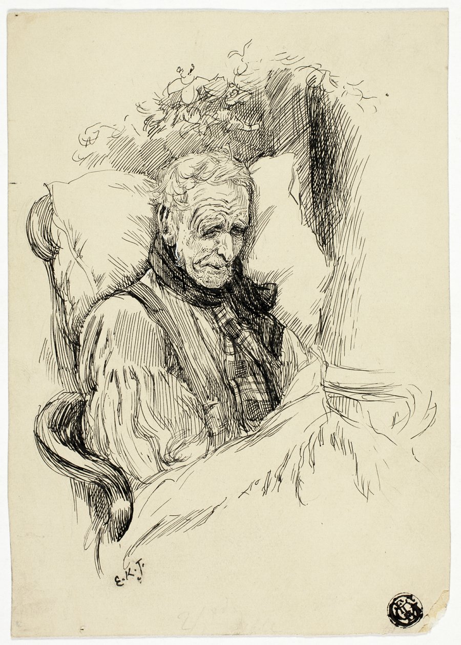 Vieil homme mourant - Edward Killingworth Johnson