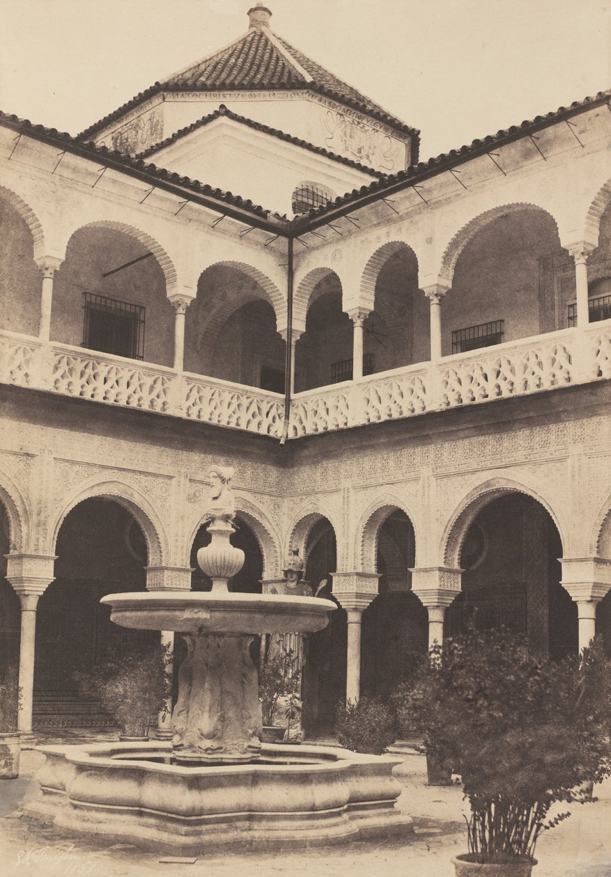 Espagne. Séville, Cour de la Maison Du Duc De Medina Celi dite Maison de Pilate, 1853 - Edward King Tenison