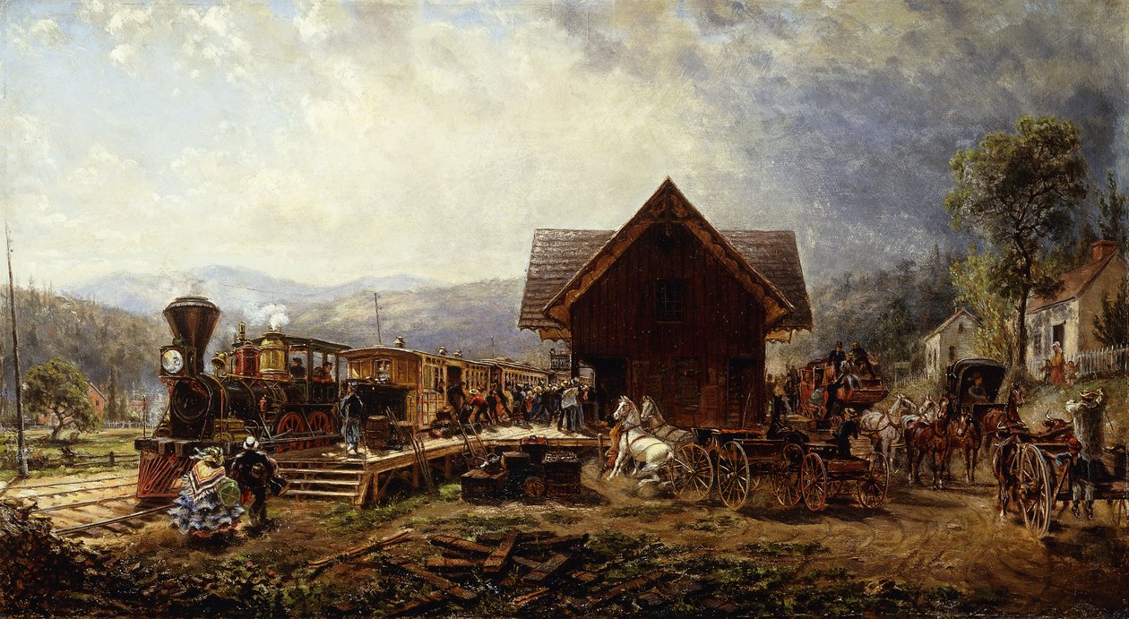 Le train de 9h45, Stratford, Connecticut, 1864 - Edward Lamson Henry