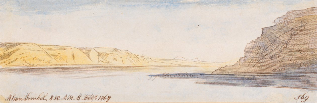 Abou Simbel ; 8 h 10, le 8 février 1867 (369) - Edward Lear