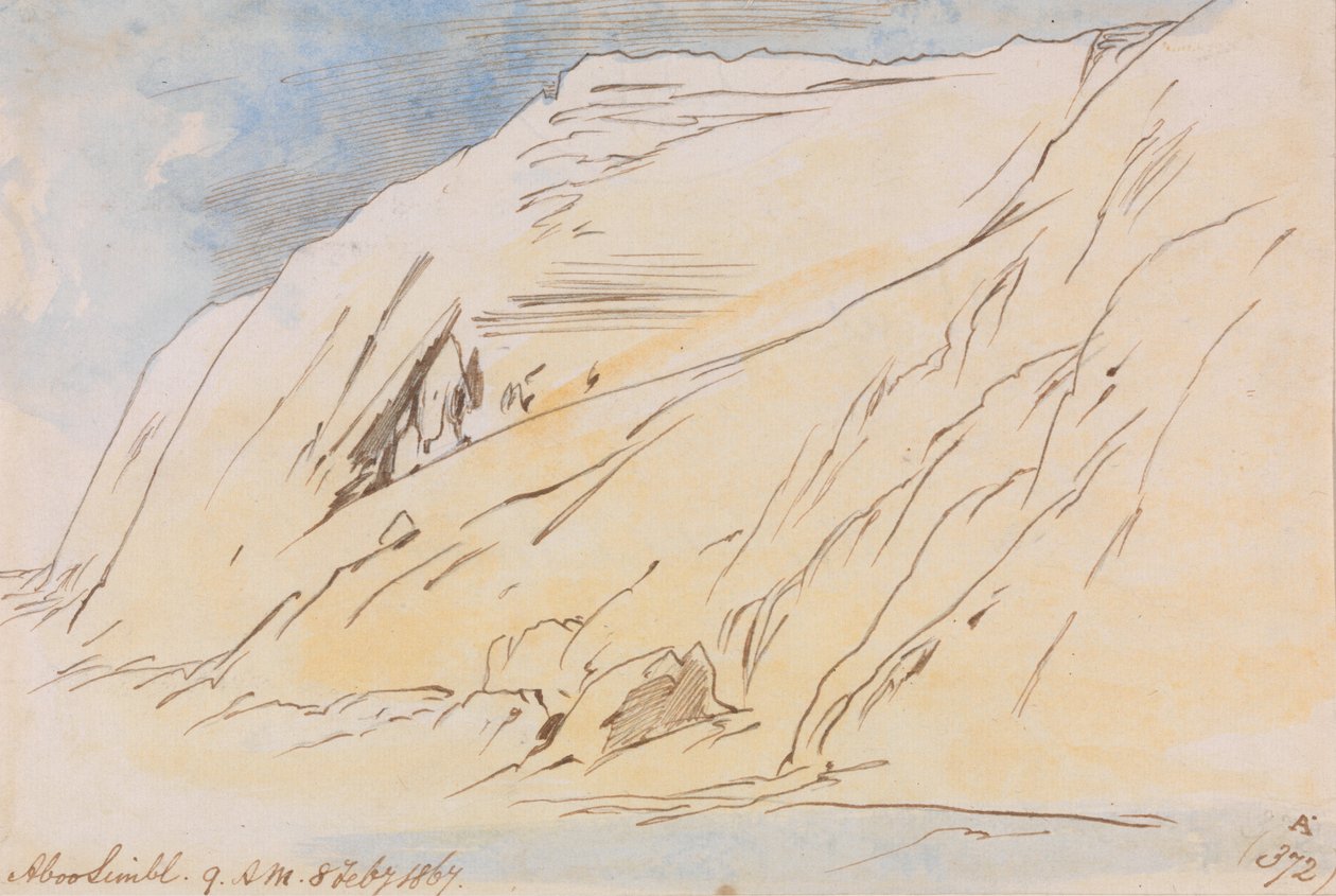 Abou Simbel, 9h00, 8 février 1867 (372A) - Edward Lear
