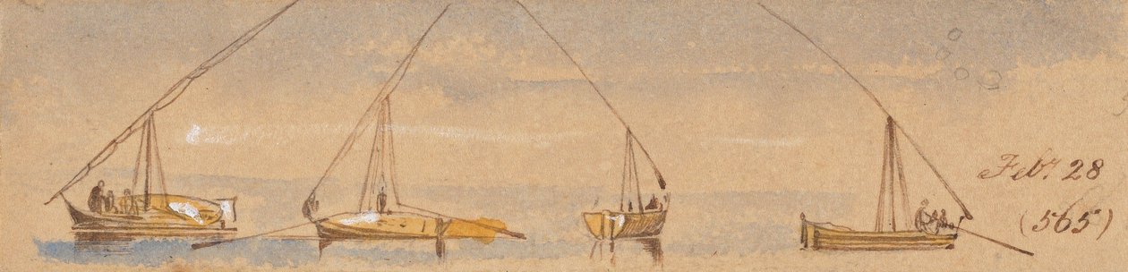 Bateaux (dahabeahs) ; 28 février [1867] (565) - Edward Lear