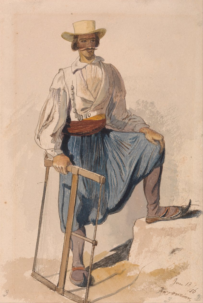 Bûcheron grec, 13 juin /56 - Edward Lear