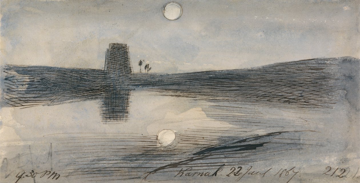 Karnak, 21h30, 22 janvier 1867 (212) - Edward Lear