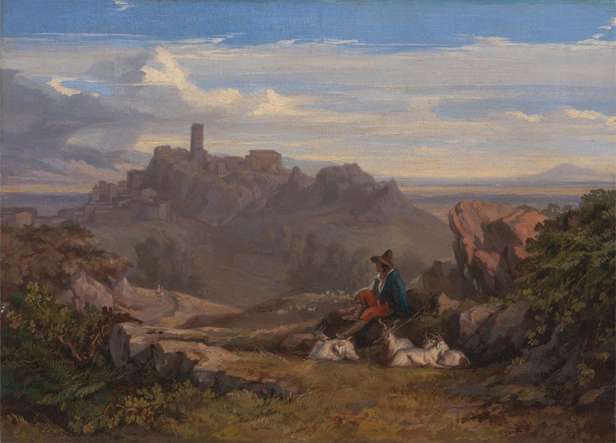 Paysage avec chevrier - Edward Lear