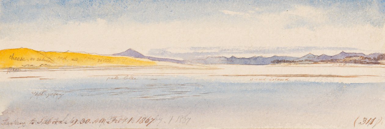 En direction de Sabooa ; 9 h 30, le 1er février 1867 (311) - Edward Lear
