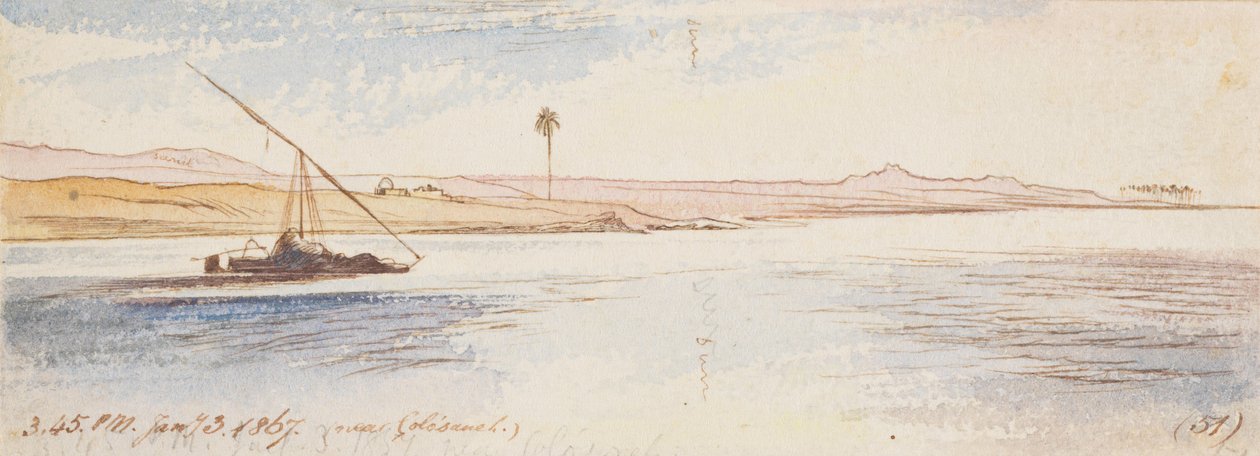 Près de Colosaneh ; 15 h 45, le 3 janvier 1867 (51) - Edward Lear