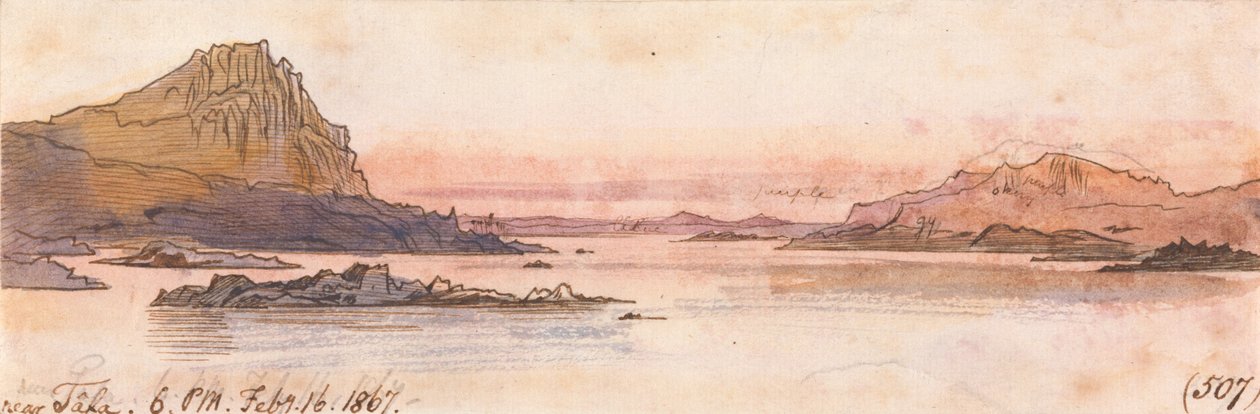 Près de Tafa, 18 heures, 16 février 1867 (507) - Edward Lear