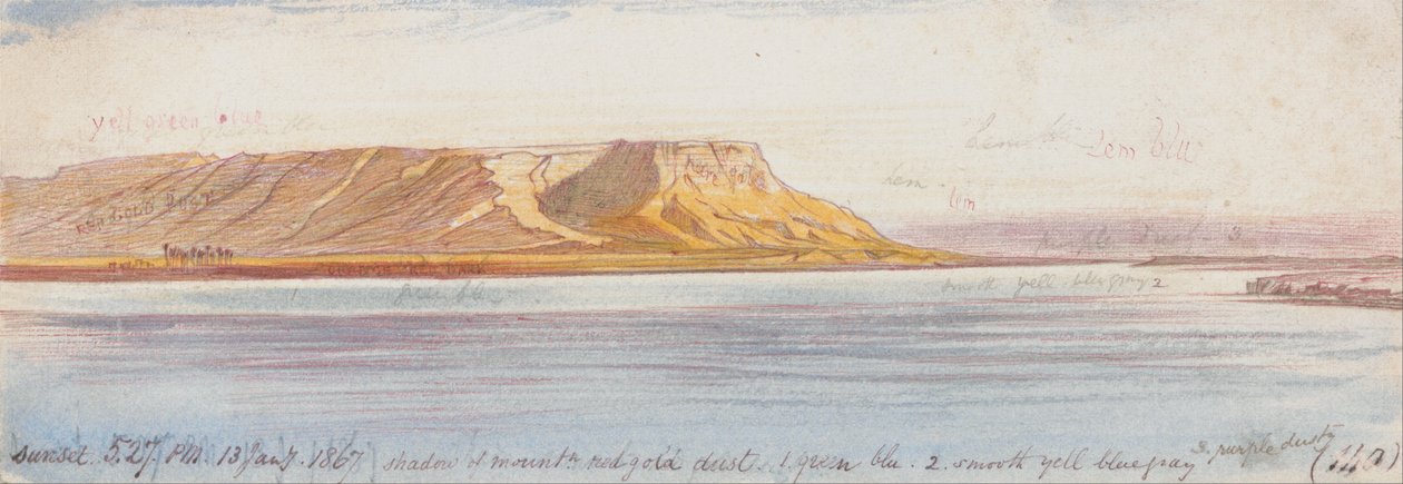 Coucher de soleil sur le Nil - Edward Lear