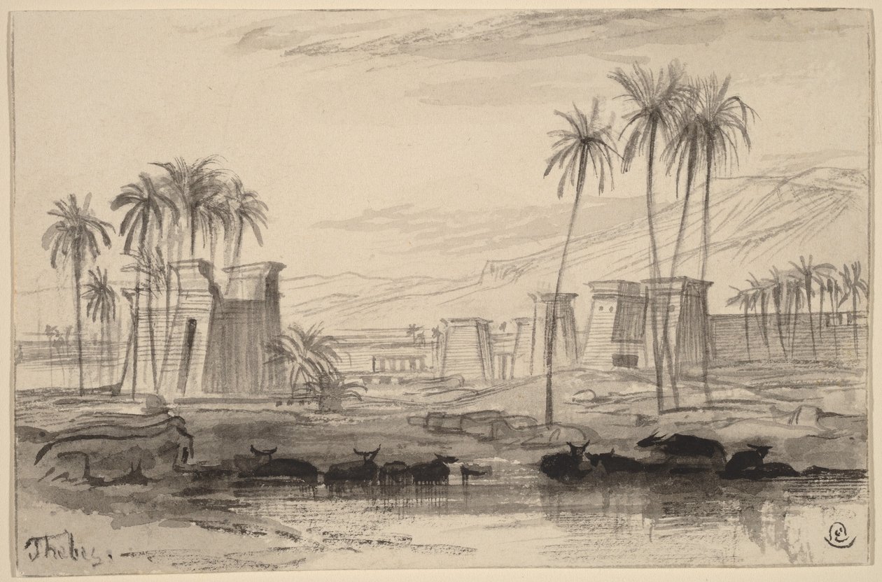 Thèbes - Edward Lear
