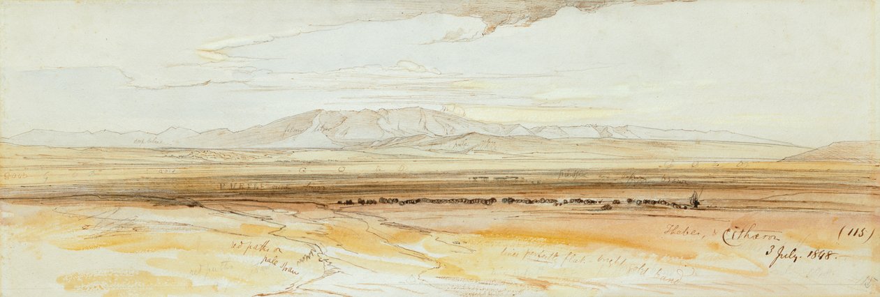 Deux vues de Thèbes - Edward Lear