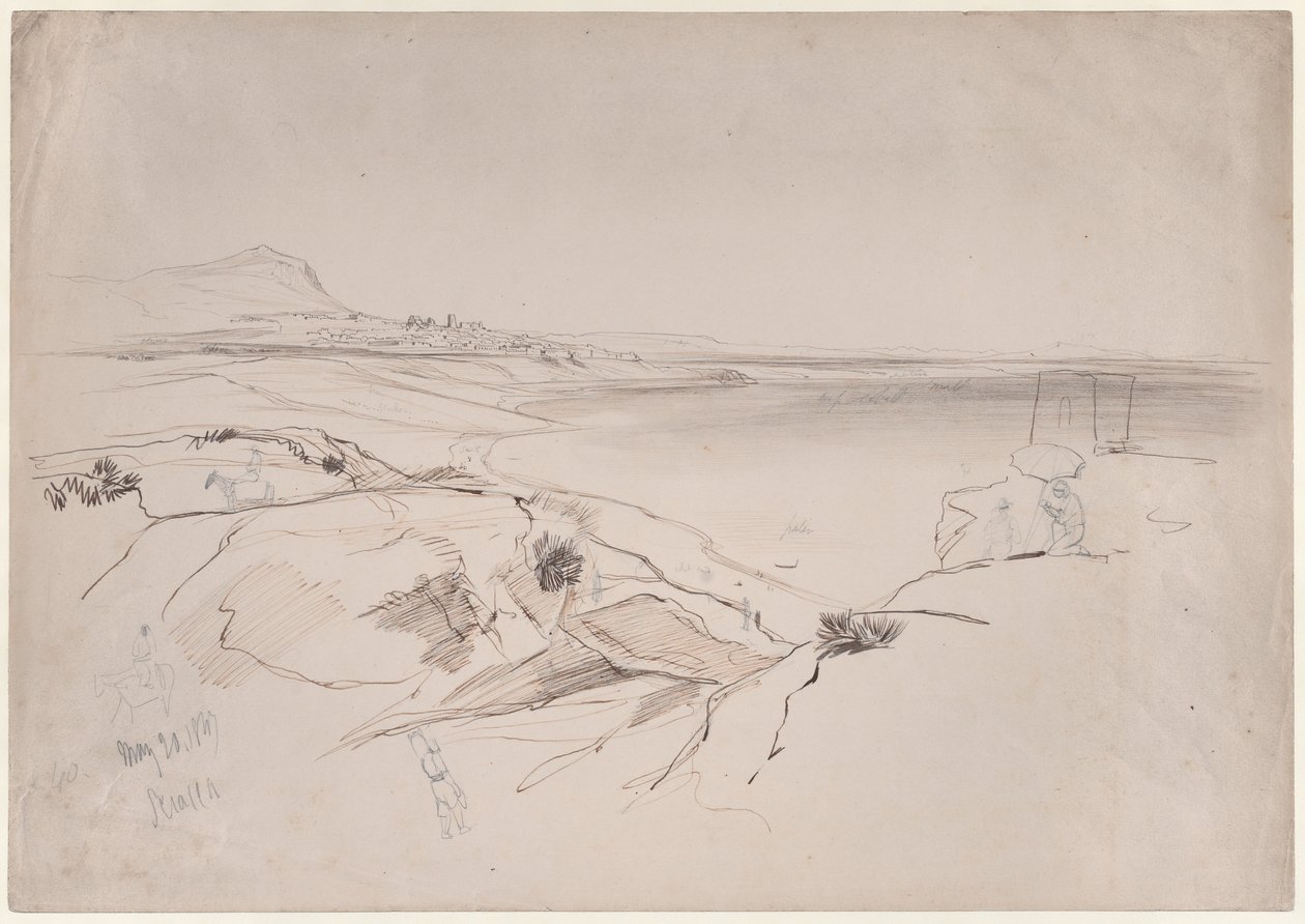 Vue de Sciacca, en Sicile - Edward Lear