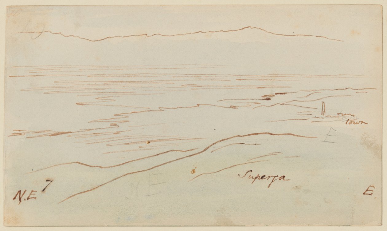 Vue de Turin avec la Superga - Edward Lear