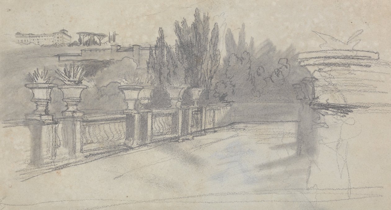 Villa Torlania, anciennement Villa Conti, Erascati - Edward Lear
