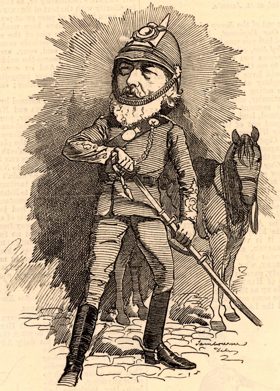 Frederick Lord Leighton en uniforme militaire - Edward Linley Sambourne