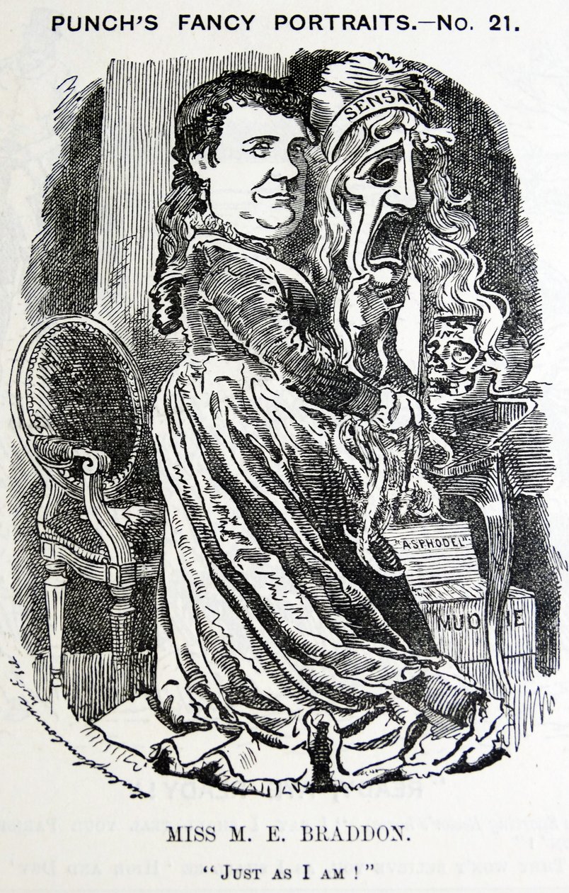 Portrait illustré de Mary Elizabeth Braddon (Maxwell) - Edward Linley Sambourne