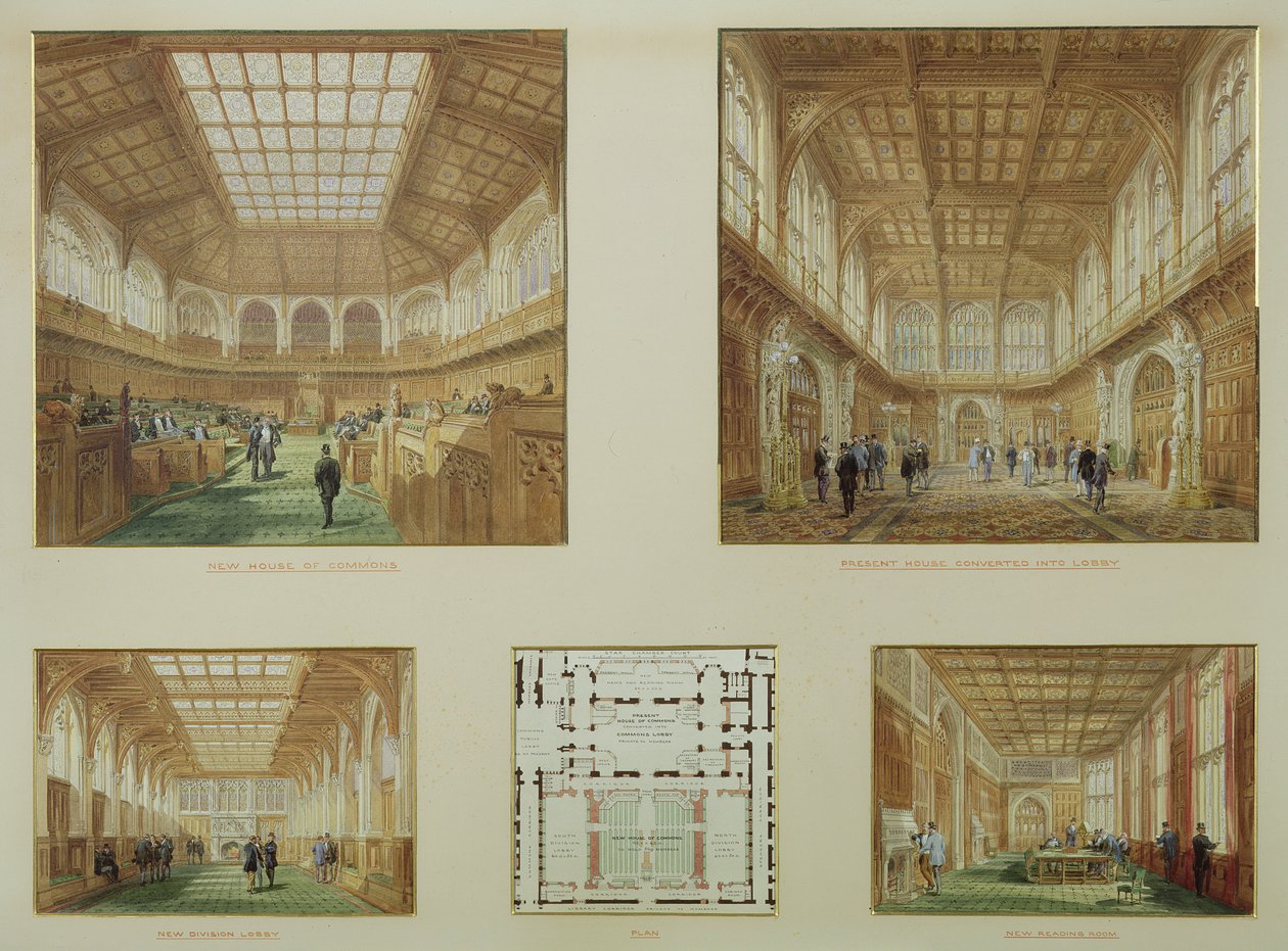 Nouvelle Chambre des communes, Palais de Westminster - Edward M. Barry