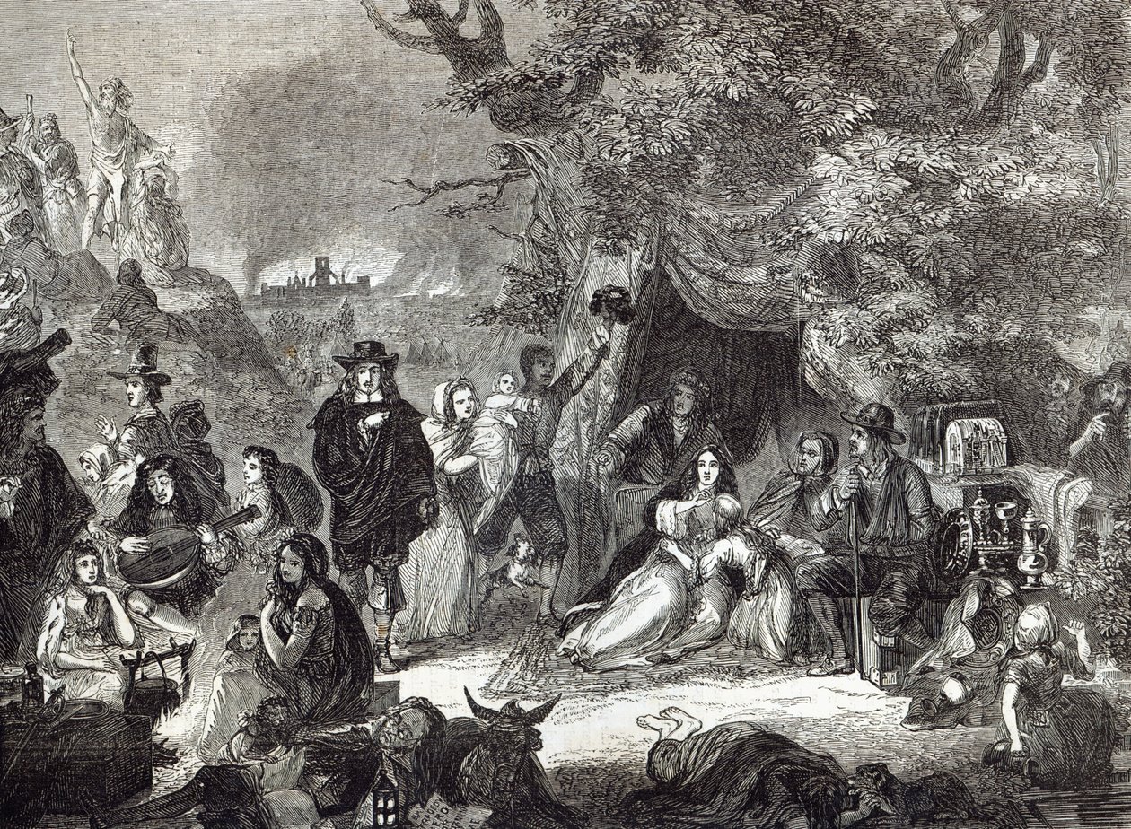 Les champs de Highgate pendant le grand incendie de Londres en 1666 - Edward Matthew Ward