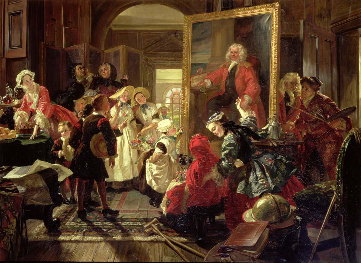 Le studio de Hogarth en 1739 - Edward Matthew Ward