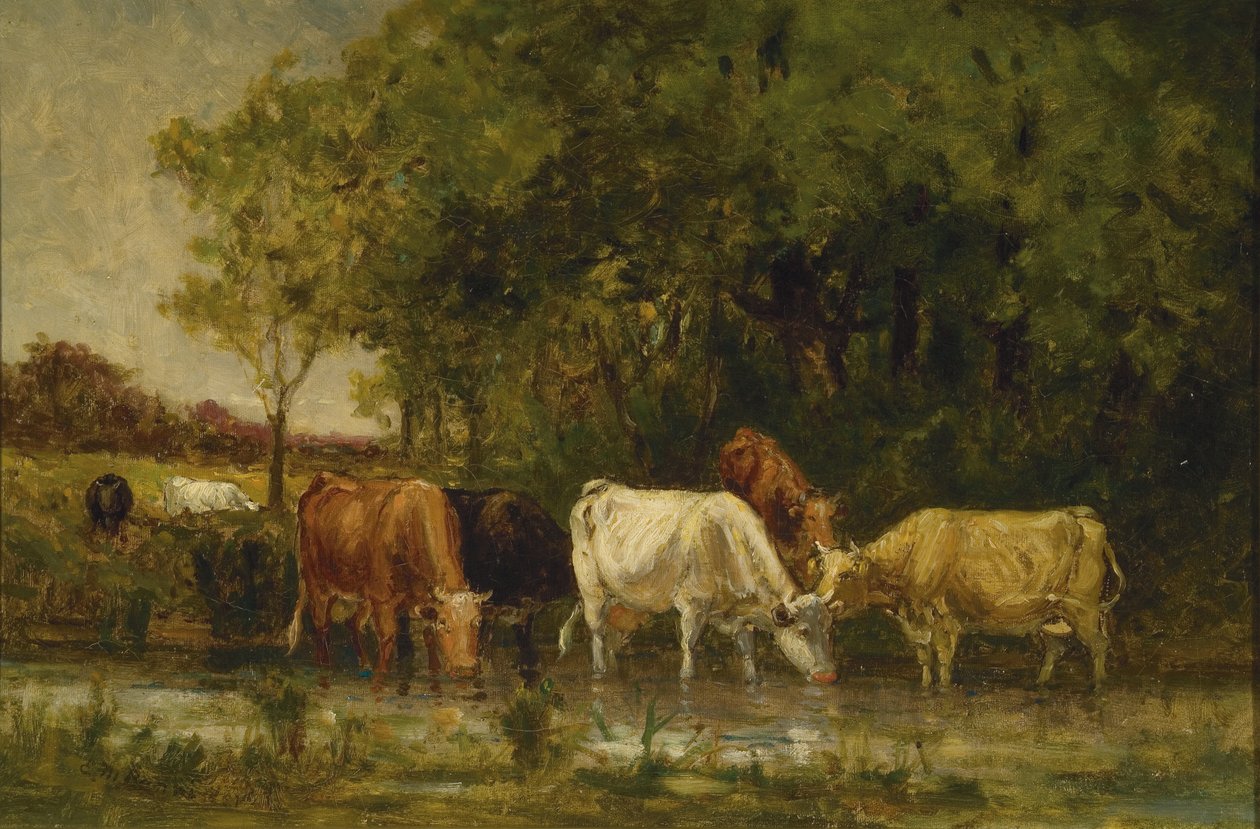 Vaches dans le paysage - Edward Mitchell Bannister