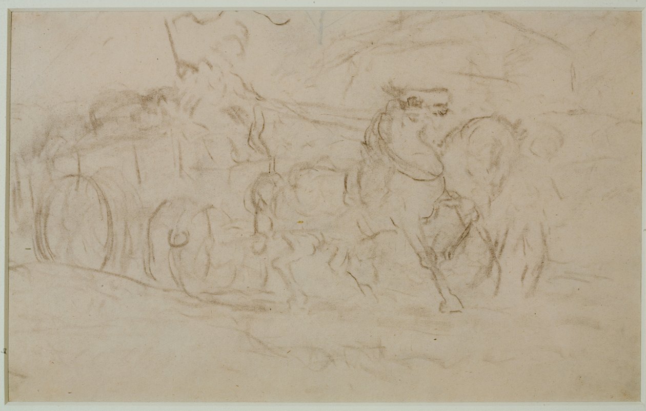 Cheval et charrette (#9), vers 1880 - Edward Mitchell Bannister