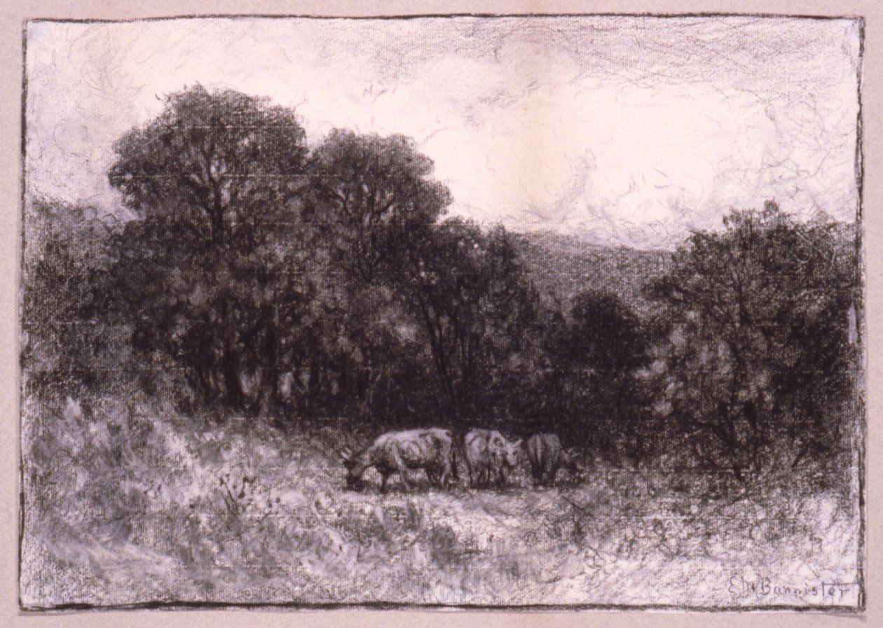 Paysage avec trois vaches - Edward Mitchell Bannister
