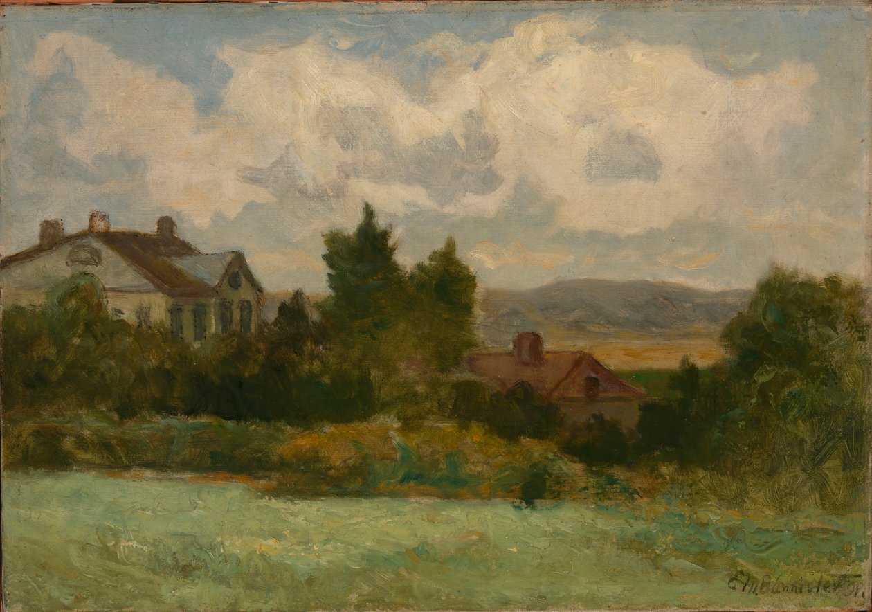 Sans titre (maisons et arbres) - Edward Mitchell Bannister