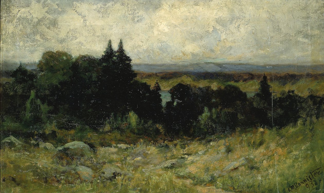 Sans titre (paysage, champs avec rochers et arbres) - Edward Mitchell Bannister