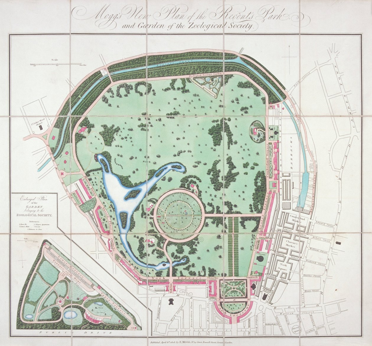 Plan des jardins zoologiques, Regent