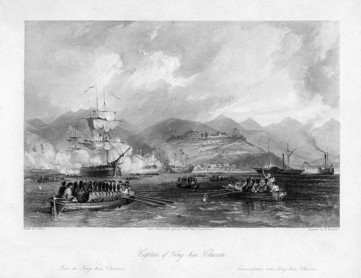 Capture de Ting-hai, Chusan, Chine, 1841 - Edward Paxman Brandard