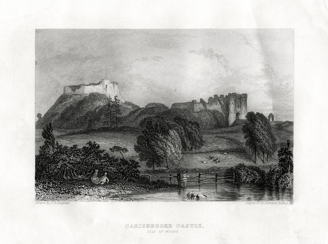 Château de Carisbrooke, Newport, Île de Wight, 1860 - Edward Radclyffe