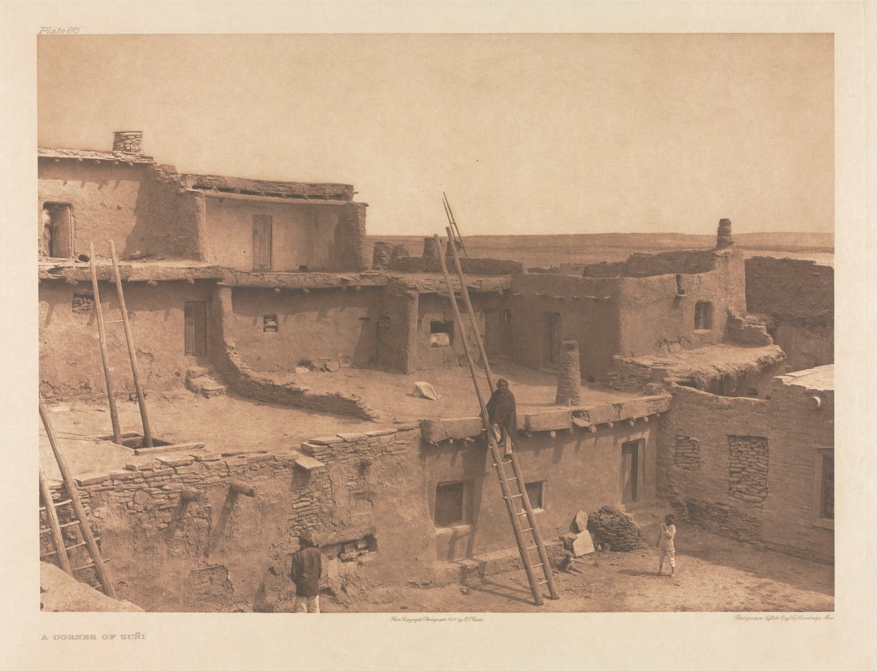 Portfolio XVII, planche 615 : Un coin de Zuñi - Edward S. Curtis