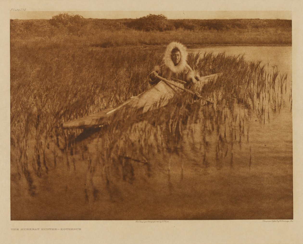 Le chasseur de rats musqués - Kotzebue - Edward S. Curtis