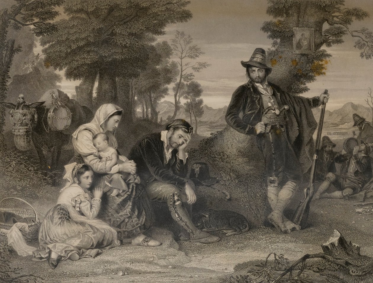 Prisonniers de la famille Contadina avec les Banditti - Edward Smith