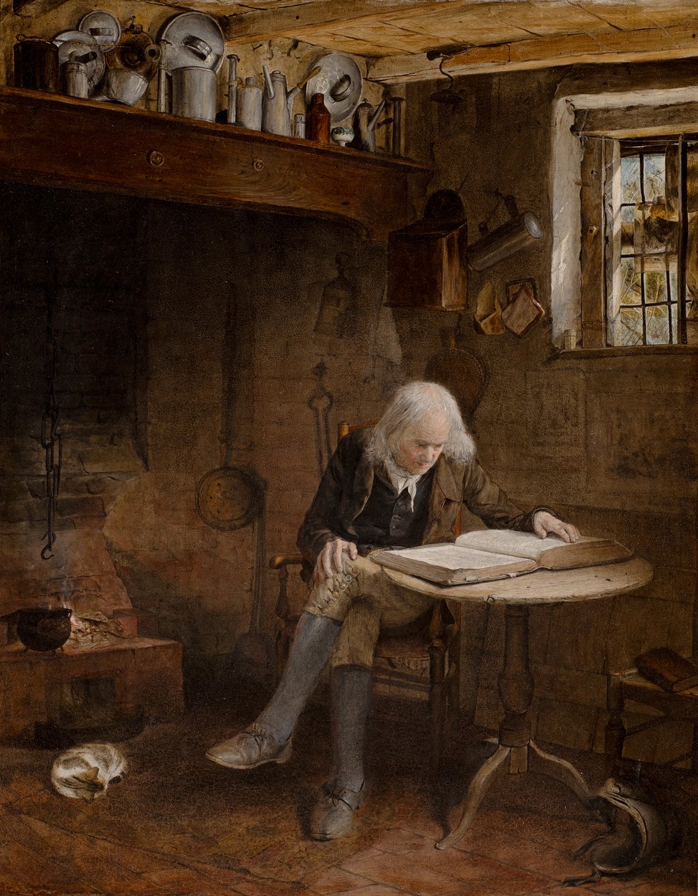 Méditation (huile sur toile) - Edward Thompson Davis