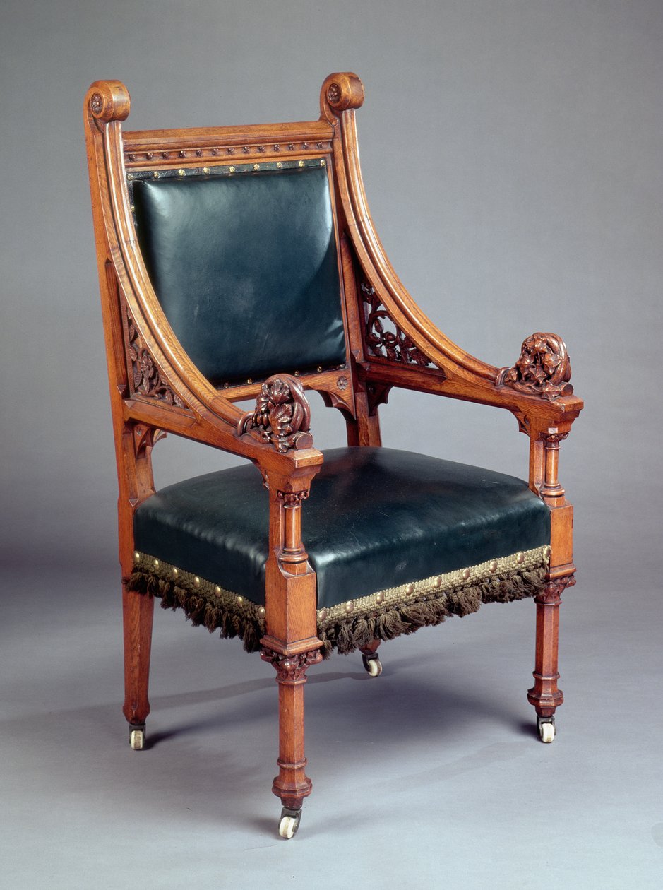 Chaise, probablement fabriquée par Crace - Edward Welby Pugin