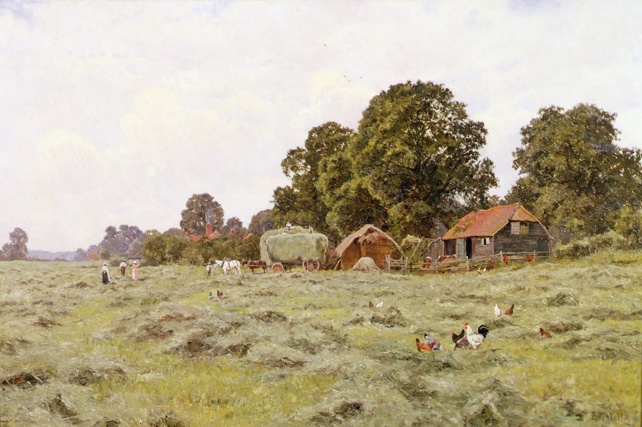 Fenaison à Fittleworth, Sussex - Edward Wilkins Waite